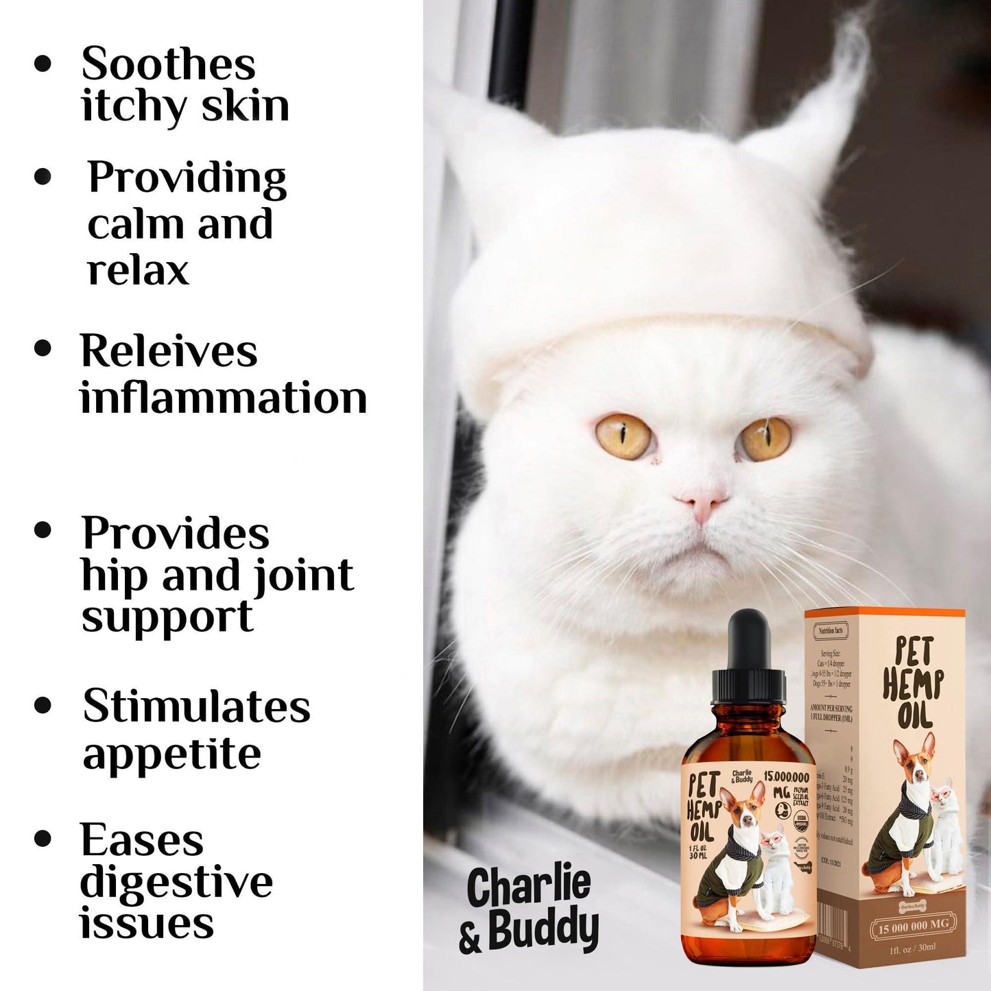 Charlie Buddy Hmp Oil for Dogs Cats